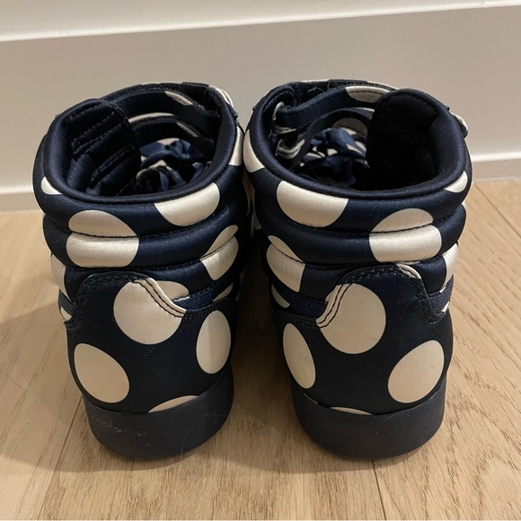 Reebok x ASOS White | Freestyle Satin Dot Sneakers - Picture 5 of 7